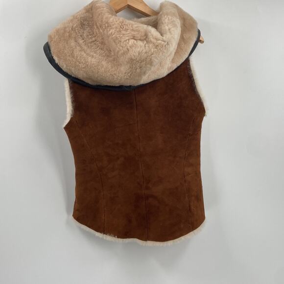 Great Greenland sherpa suede leather vest - Picture 3 of 7